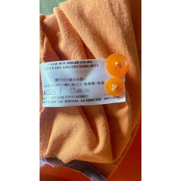 Patagonia Womens Orange Short Sleeve Organic Cotton Polo Shirt Size M - Picture 7 of 8